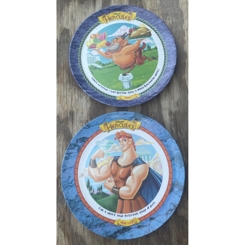 Vintage McDonald's Hercules & Phil Plates 1997